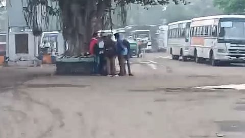 kmt staffers on strike over pay hike  and other issues in kolhapur