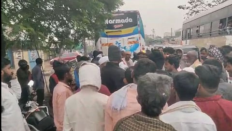 girl student passed away in road accident at samrat chowk latur
