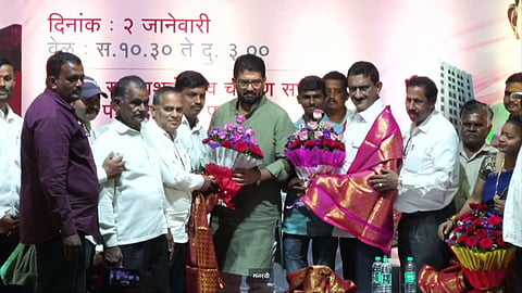 shivendraraje bhosale and sunil rane felicitated in girni kamgar melava held at satara