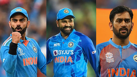 ms dhoni rohit sharma virat kohli 