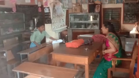 sindhudurg education department deputed teacher in ganpatiwadi zilla parishad school 