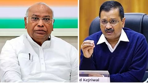 Arvind Kejriwal and amllikarjun Kharge 