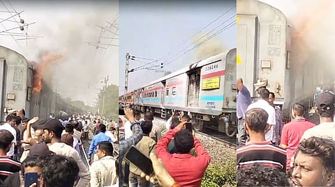 Mumbai Gorakhpur Godan Express bogie catches Fire Latest News