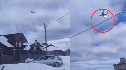 Russian Miltary Plane Crash Viral Video: