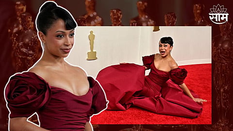 Liza Koshy Fall On Red Carpet