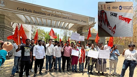 anti national slogans on gokhale institute wall