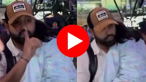 Rohit Sharma Viral Video: 'शांत रहा जरा..' समायरासोबत जात असताना रोहितचा फॅन्सला इशारा; Cute Video व्हायरल