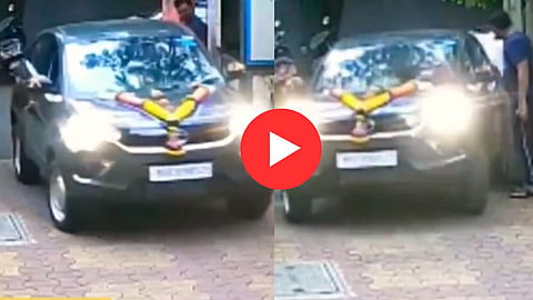 Viral Accident Video: अरेरे! नवी कोरी कार घेतली; दारात आणण्याआधीच वाट लावली.. धक्कादायक VIDEO 