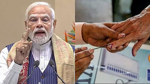 मतदानाला सुरुवात होताच PM मोदींची मराठीतून पोस्ट