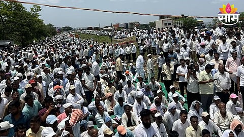 maharashtra irrigation federation rasta roko andolan near panchganga river