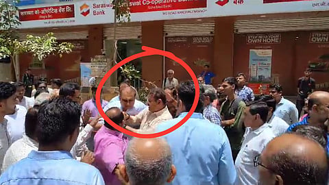 भाजप आमदारासमोरच समर्थकांंची BMC कंत्राटदाराला मारहाण; VIDEO बघा