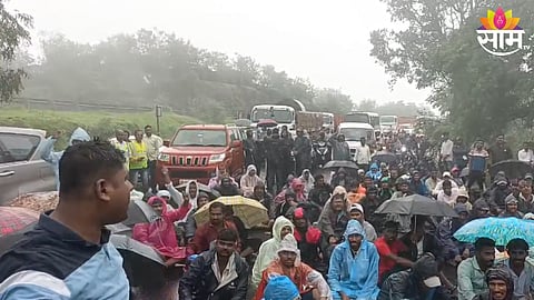 adivasi brihad morcha reached kasara ghat know the traffic details 