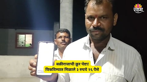 Crop Insurance: नुकसान लाखो रुपयांचे अन् मदत फक्त ३ रुपये; पीकविमा कंपनीकडून शेतकऱ्यांची थट्टा, संभाजीनगरमधील धक्कादायक प्रकार