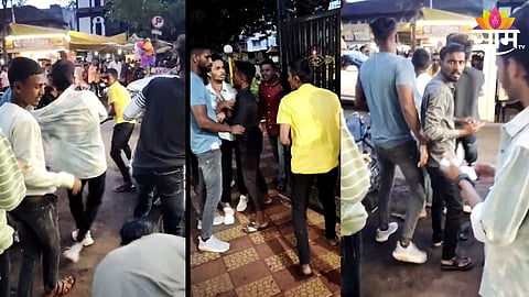 youth fighting at rajwada satara