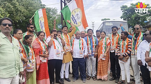 ncp sharad pawar faction andolan in dhule