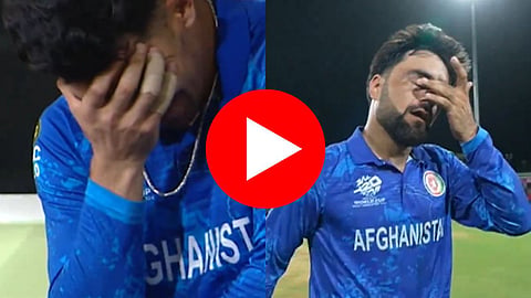 AFG vs BAN: अफगाणिस्तानच्या ऐतिहासिक विजयानंतर राशिद खानचे डोळे पाणावले! भावुक करणारा VIDEO व्हायरल