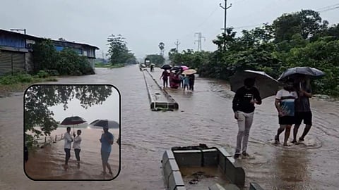 Ulhas River Flood: उल्हास नदीने धोक्याची पातळी ओलांडली, बदलापुरला पुराचा धोका; कर्जतकडे जाणारा महामार्ग पाण्याखाली