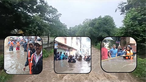 Pune Rain: पुण्यात धडकी भरवणारा पाऊस, रस्त्यांवर कमरेइतकं पाणी; प्रशासनाकडून हाय अलर्ट जारी