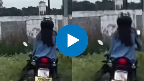 Girl Fall Down On Scooty Viral Video
