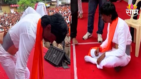 जरांगे यांची प्रकृती पुन्हा बिघडली, भाषण करताना व्यासपीठावरच बसले, हात थरथरले, रुग्णालयात दाखल!
