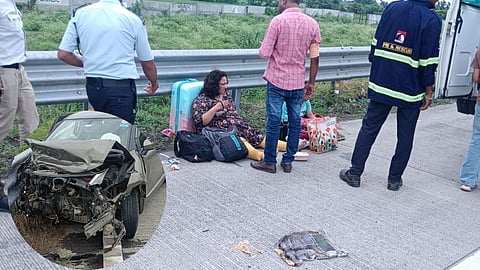 Wasim Accident: समृद्धी महामार्गावर पुन्हा अपघात; टायर फुटून कारची डिव्हायडरला धडक, ३ जण जखमी 