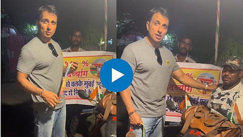 सोनू सूदची हरियाणाहून मुंबईला चालत आलेल्या पॅरा-ॲथलीटशी हृदयस्पर्शी भेट 