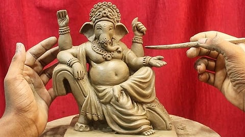 Ganesh Idol Making at Home