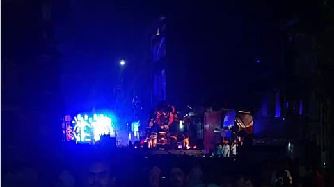 Ganpati Visarjan: विसर्जन मिरवणुकीचे  नियम धाब्यावर; बंदी असतानाही कोल्हापुरात लेझर शो  