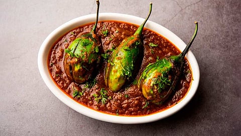 South Indian Style Baingan Sabji
