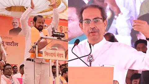Shahajibapu Patil and Uddhav Thackeray