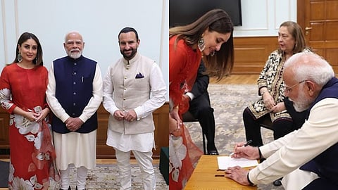 PM Modi Autograph For Kareena Kapoor Sons
