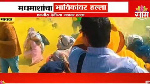 Ekvira Devi: एकवीरा गडावर भाविकांवर मधमाश्यांचा हल्ला, महिलांसह लहान मुलंही जखमी;  VIDEO व्हायरल