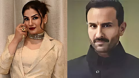 Saif Ali Khan and Raveena Tandon 