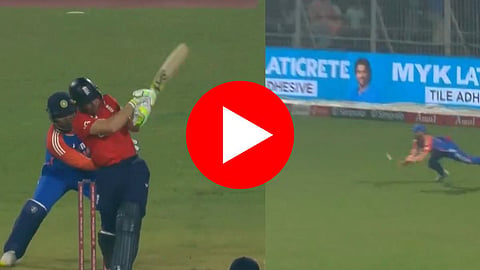 Nitish Reddy Catch: एकच नंबर! नितीश रेड्डीने हवेत डाईव्ह मारत घेतला भन्नाट कॅच; VIDEO एकदा पाहाच