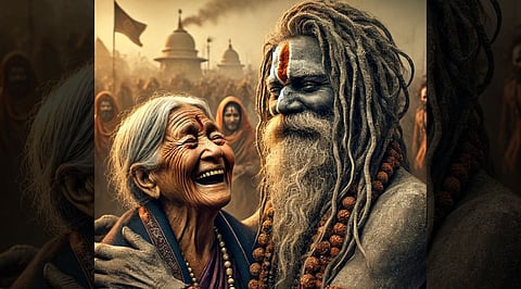 Wife found her husband as aghori baba in kumbhmela