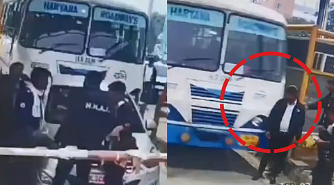 Bus Accident at Toll booth