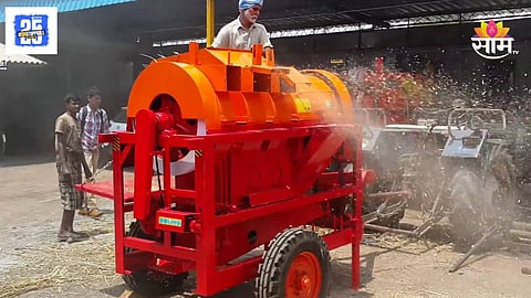 farmer dies after getting stuck in grain thresher