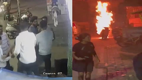 Bharati Vidyapeeth area Attempt to burn bar owner Video 
