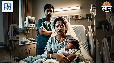 Bride gives birth day after wedding husband got angry