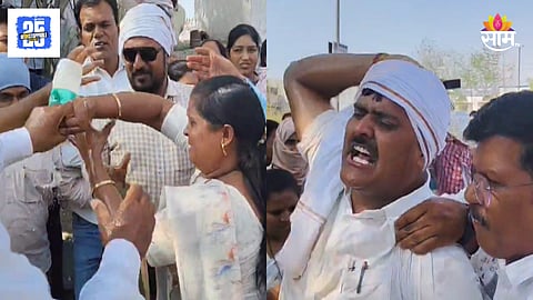 District Collector office Aided teachers attempted self immolation 