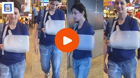 Sonali Bendre Fractured Hand