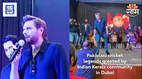 Kerala Community Welcomes Shahid Afridi In Dubaiं