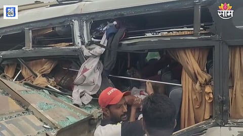 Pune to Akkalkot pilgrimage bus accident in Solapur