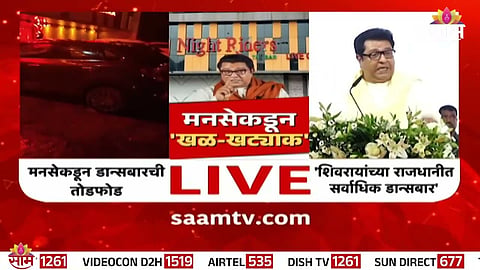 MNS workers vandalising the Night Riders dance bar in Panvel after Raj Thackeray’s fiery speech on bar culture in Raigad.