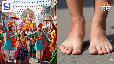 Foot care during Ganpati Visarjan