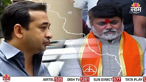 Uday Samant and Nitesh Rane lock horns in Konkan over Bhagwa shawl, intensifying Mahayuti disputes across Maharashtra.