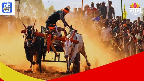 Chandrahhar Patil announces massive prizes including Fortuner, Thar, Tractor and 150 two-wheelers for the grand Shrinath Kesari bullock cart race in Tasgaon.