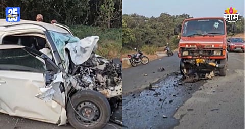 Lonavala: लोणावळ्यात भयंकर अपघात! भरधाव कारची डंपरला धडक; गोव्याच्या २ पर्यटकांचा मृत्यू 