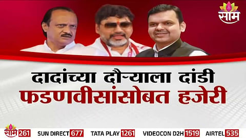 Dhananjay Munde with Maharashtra CM Devendra Fadnavis, triggering speculation about a possible BJP switch