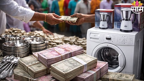 Alleged distribution of cash and household items to influence voters during municipal elections, raising serious questions over the state of democracy.